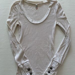 Long Sleeved Thermal Style Embellished Tee